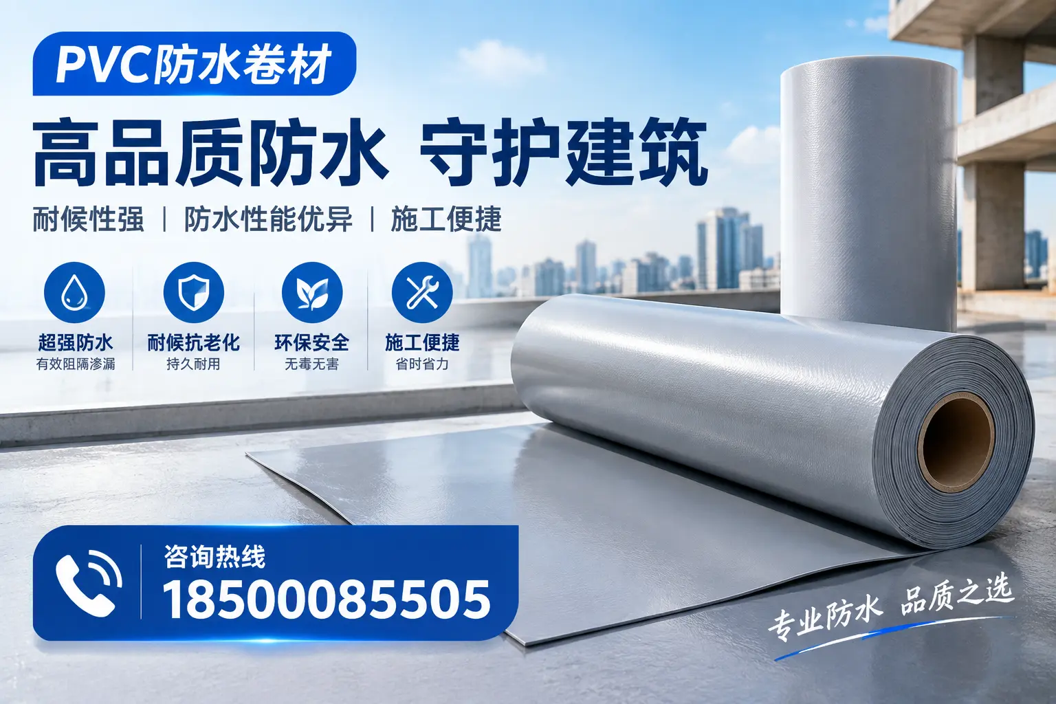 PVC防水卷材的防水效果评测，适合鸡西的科学依据